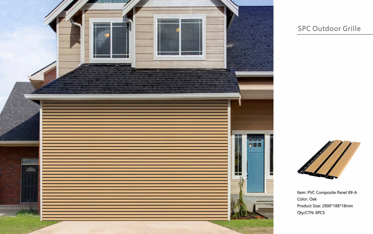 Oak Composite Slat Outdoor Panel 290cm