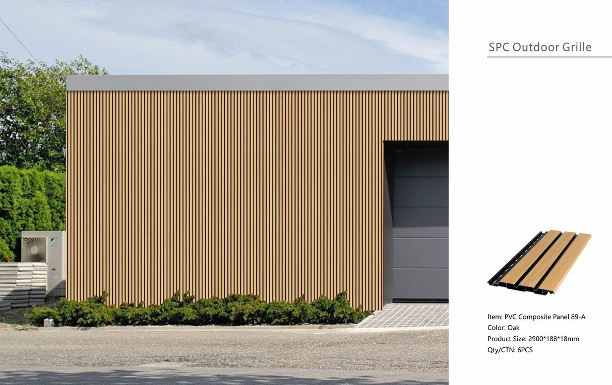 Oak Composite Slat Outdoor Panel 290cm