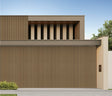 Dark Oak Composite Slat Outdoor Panel 290cm