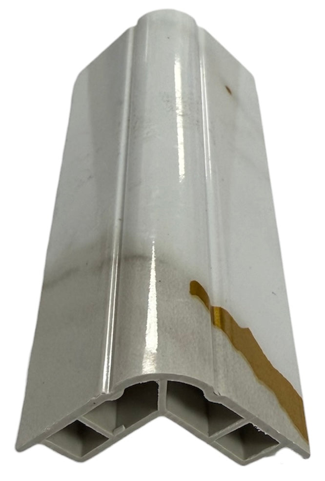 Gold and White Marble PVC Corner Strip for Wall Panels