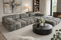 Modern Grey Modular Compression Sofa