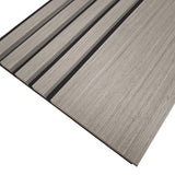 Multi Width Acoustic Wood Veneer Wall Panels - 3-sided - 240cm x 30cm (2 pack) - Grey Oak