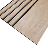 Multi Width Acoustic Wood Veneer Wall Panels - 3-sided - 240cm x 30cm (2 pack)
