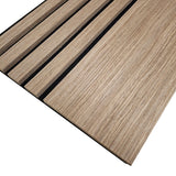Multi Width Acoustic Wood Veneer Wall Panels - 3-sided - 240cm x 30cm (2 pack) - Walnut