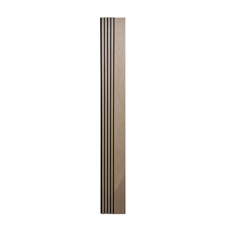 Multi Width Acoustic Wood Veneer Wall Panels - 3-sided - 240cm x 30cm (2 pack)