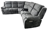 Rose Charcoal Electric Recliner Corner Sofa