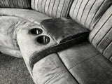 Rose Charcoal Electric Recliner Corner Sofa