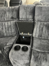 Rose Charcoal Electric Recliner Corner Sofa