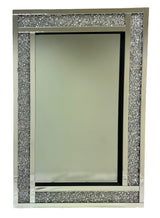 Luxury Rectangular Crushed Diamond Decorative Wall Mirror