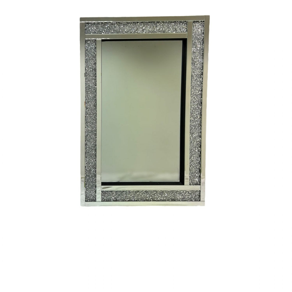 Luxury Rectangular Crushed Diamond Decorative Wall Mirror