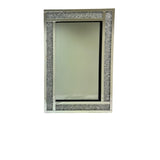 Luxury Rectangular Crushed Diamond Decorative Wall Mirror