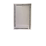 Luxury Rectangular Decorative Wall Mirror with Thin Crushed Diamond Border