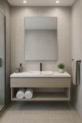 Minimalist Aluminium Frame Rectangular Wall Mirror 80 x 160cm