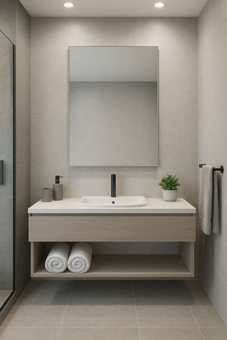 Minimalist Aluminium Frame Rectangular Wall Mirror 80 x 160cm