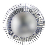 Luxury Round Decorative Wall Mirror with Partitioned Mirrored Border