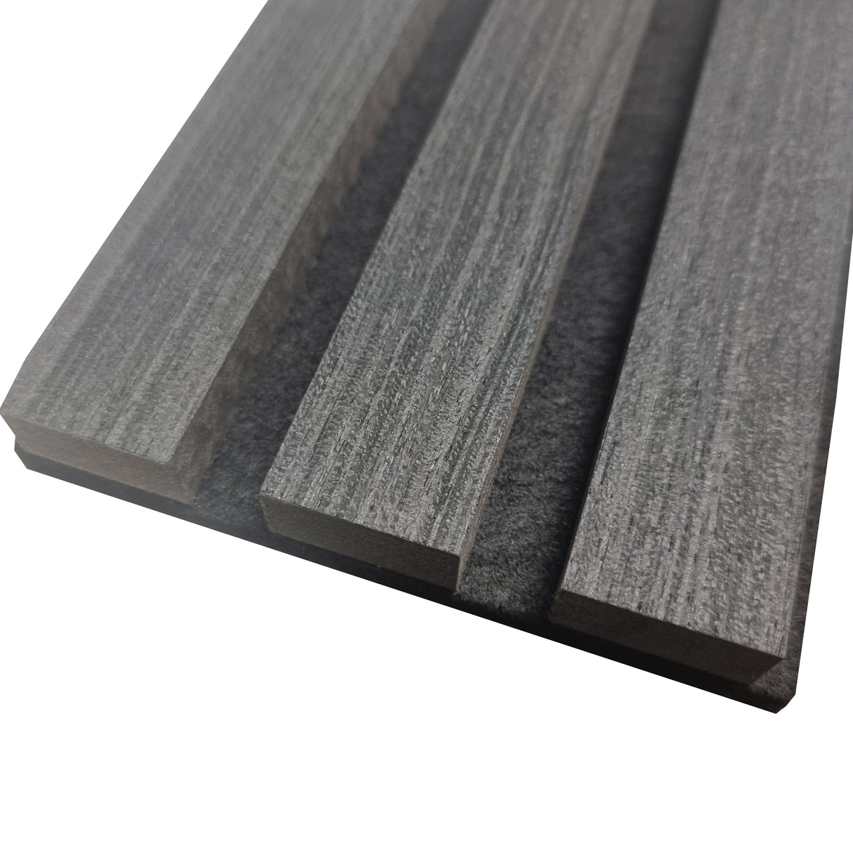 Single Faced Acoustic Standard Slat Wall Panels - 1 sided Wood Veneer - 240cm x 60cm (2 pcs)