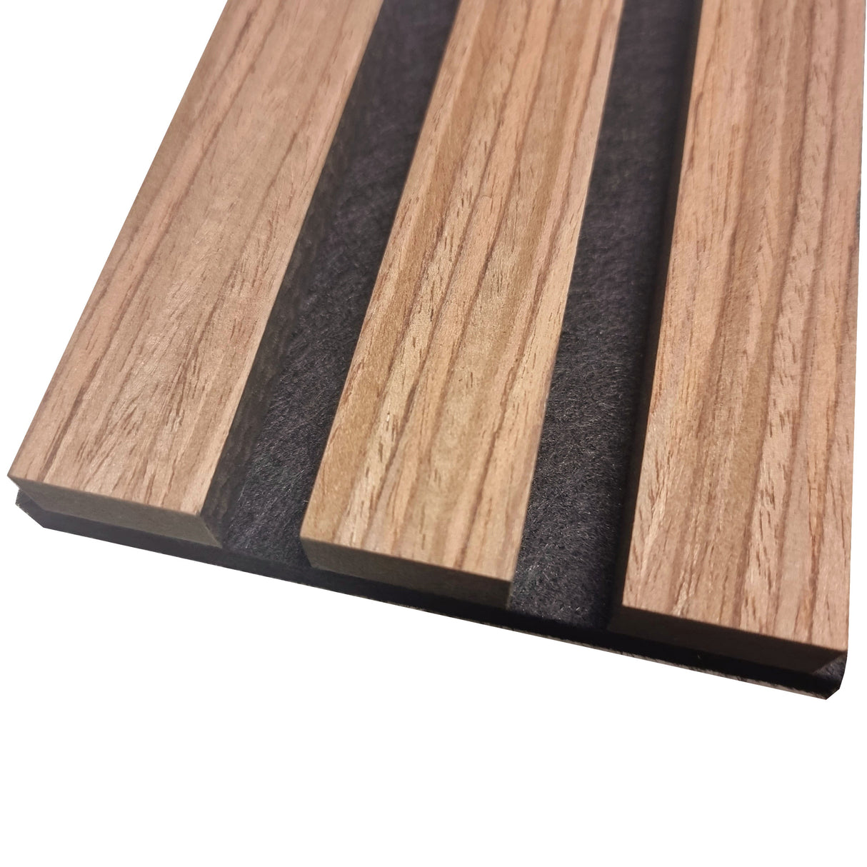 Single Faced Acoustic Standard Slat Wall Panels - 1 sided Wood Veneer - 240cm x 60cm (2 pcs)