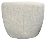 Modern Ivory Boucle Swivel Tub Chair with 360 Degree Rotation