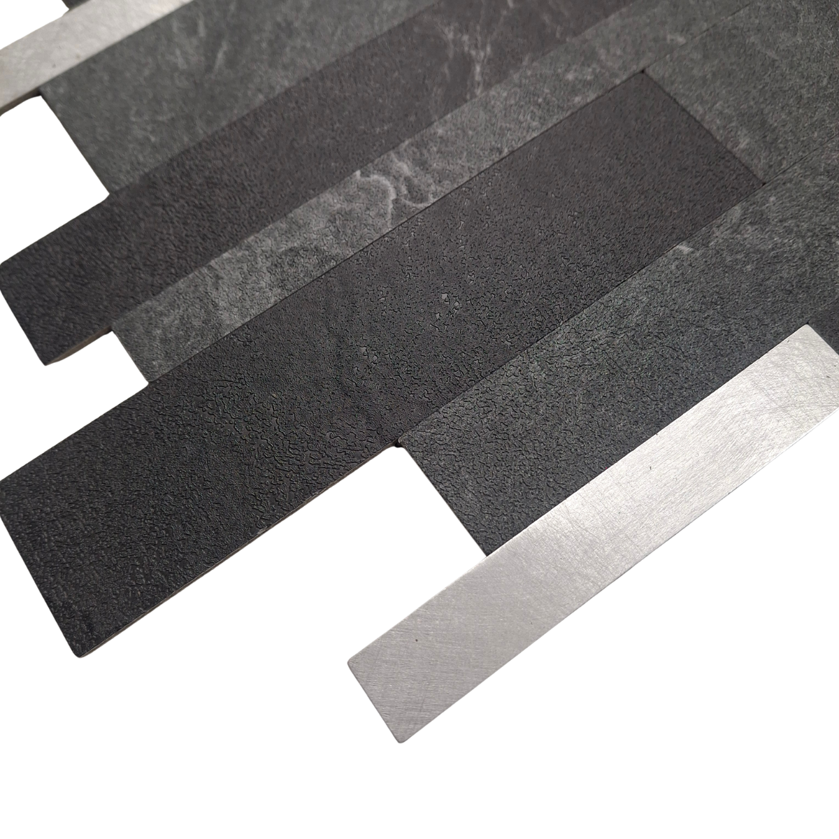 Self Adhesive 3D Mosaic Wall Tiles - Slate - 30cm x 30cm (10 pack)