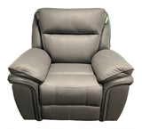 Modern Grey Leather Fabric Upholstery Sofa Recliner Armchair