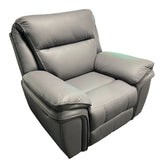 Modern Grey Leather Fabric Upholstery Sofa Recliner Armchair