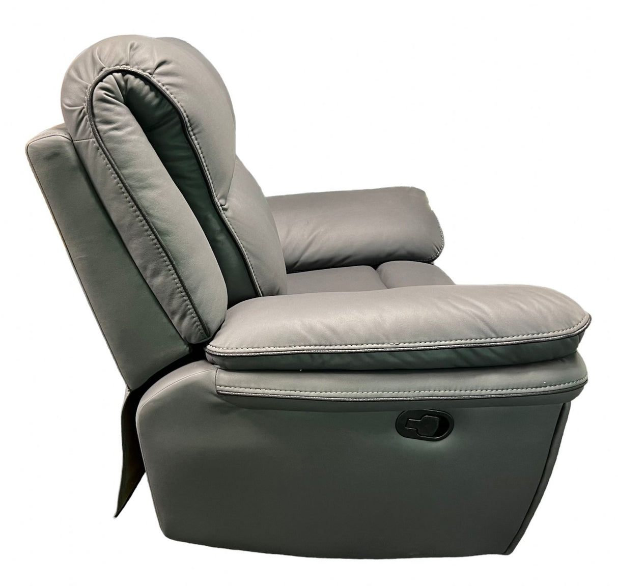 Modern Grey Leather Fabric Upholstery Sofa Recliner Armchair