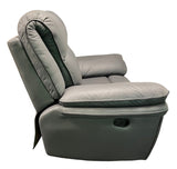 Modern Grey Leather Fabric Upholstery Sofa Recliner Armchair