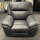Modern Black Leather Fabric Upholstery Sofa Recliner Armchair