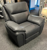 Modern Black Leather Fabric Upholstery Sofa Recliner Armchair