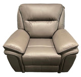 Modern Brown Leather Fabric Upholstery Sofa Recliner Armchair