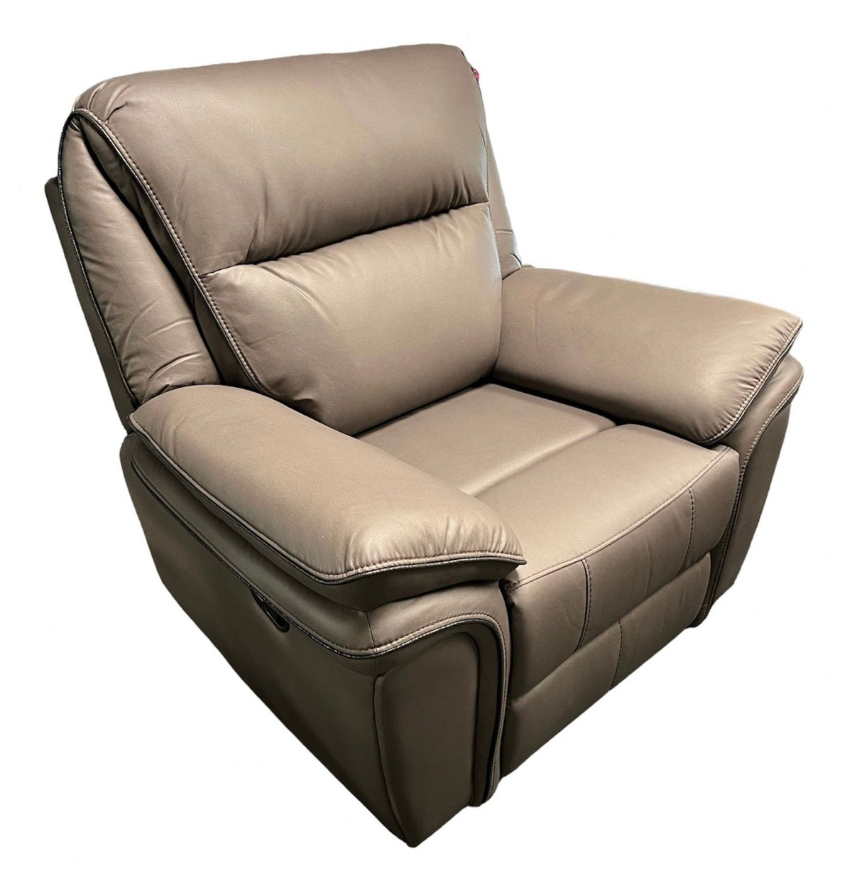Modern Brown Leather Fabric Upholstery Sofa Recliner Armchair