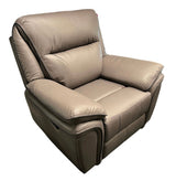 Modern Brown Leather Fabric Upholstery Sofa Recliner Armchair
