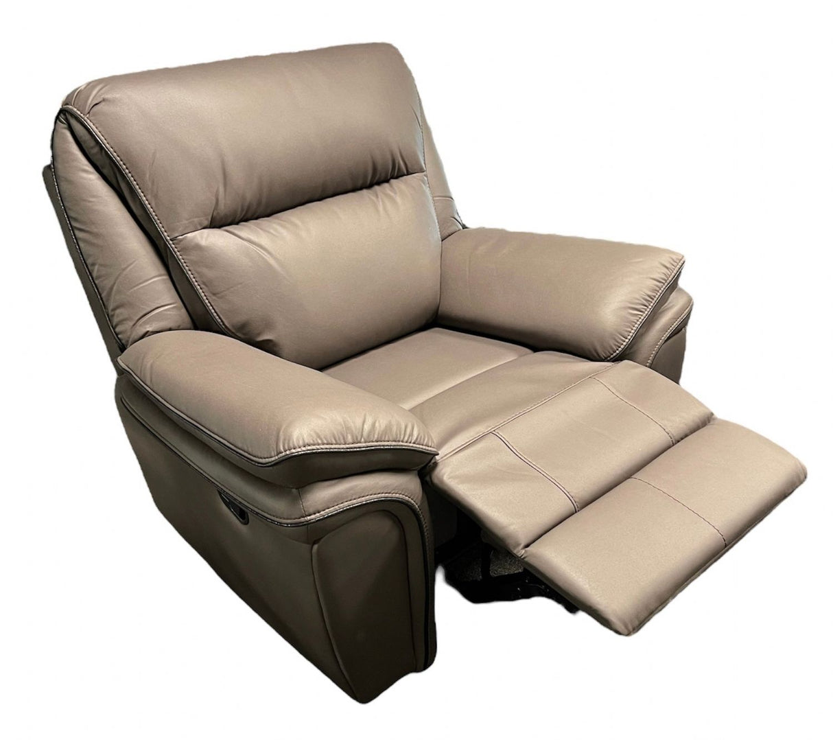 Modern Brown Leather Fabric Upholstery Sofa Recliner Armchair