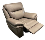Modern Brown Leather Fabric Upholstery Sofa Recliner Armchair
