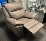 Modern Brown Leather Fabric Upholstery Sofa Recliner Armchair