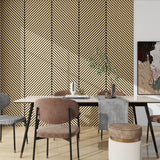 3m Wood Veneer Acoustic Diagonal Slat Wall Panels - 300cm x 60cm (2 pack)