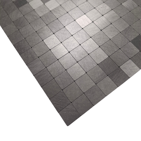 Self Adhesive 3D Mosaic Wall Tiles - Square - 30cm x 30cm (10 pack) - Chrome