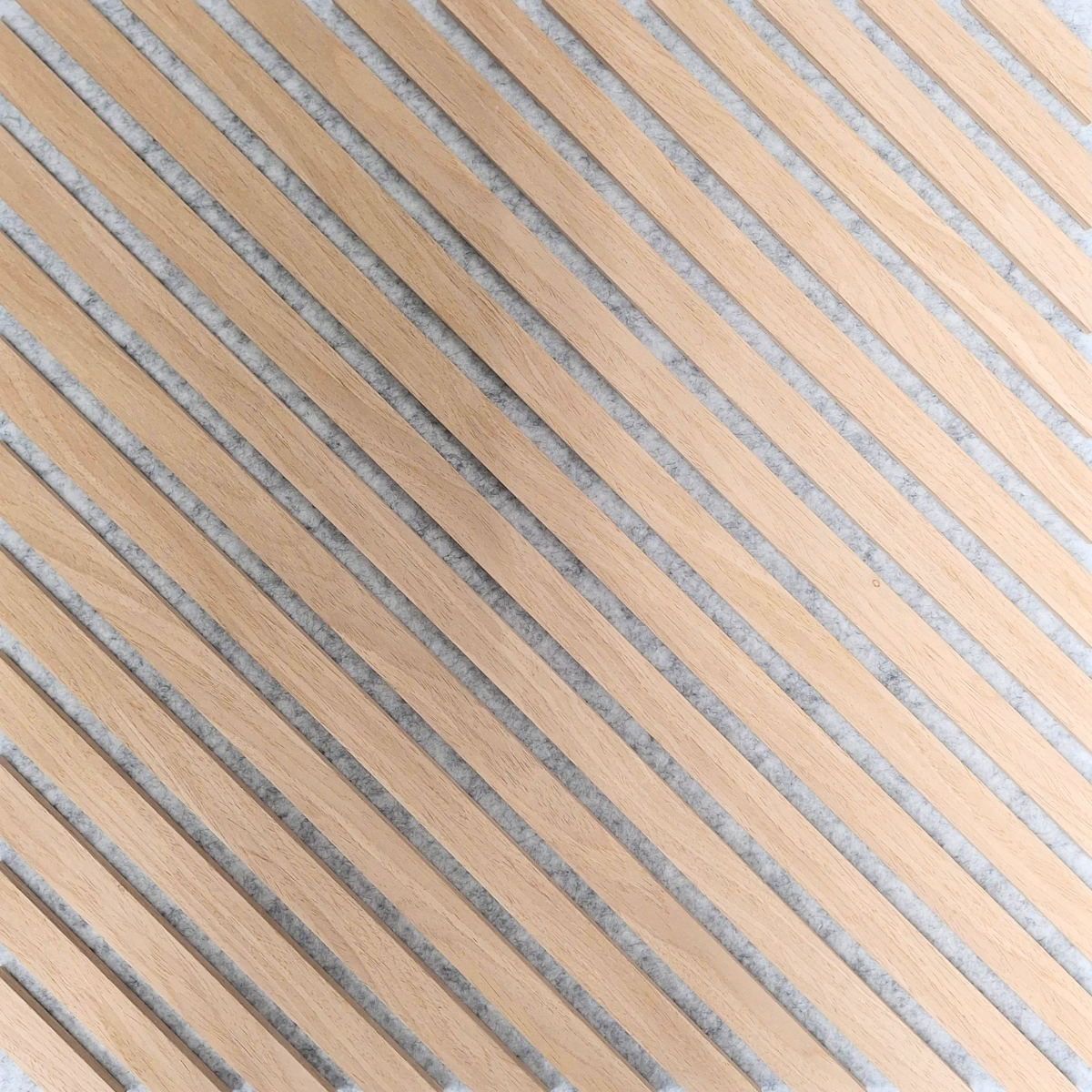 Neutral Collection - Acoustic Wall Panels - Oak on Grey Felt - Square/Diagonal- 60cm x 60cm (6 pack)