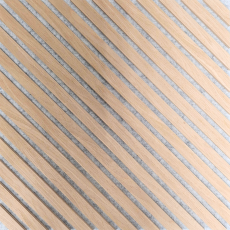 Neutral Collection - Acoustic Wall Panels - Oak on Grey Felt - Square/Diagonal- 60cm x 60cm (6 pack)