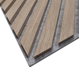 Neutral Collection - Acoustic Wall Panels - Oak on Grey Felt - Square/Diagonal- 60cm x 60cm (6 pack)