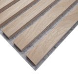 Neutral Collection - Acoustic Wall Panels - Oak on Grey Felt - Square/Straight- 60cm x 60cm (6 pack)