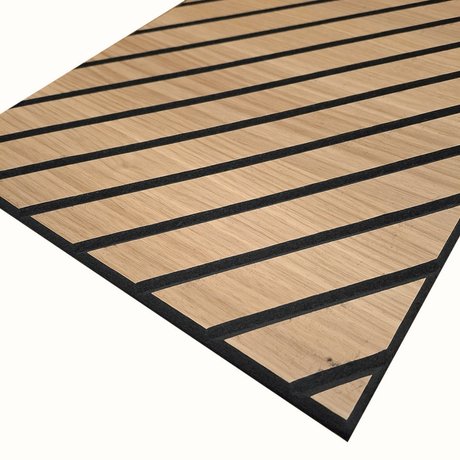 Superlightweight Herringbone - Self Adhesive Acoustic Wall Panels - 120cm x 30cm (4 pack) - Walnut
