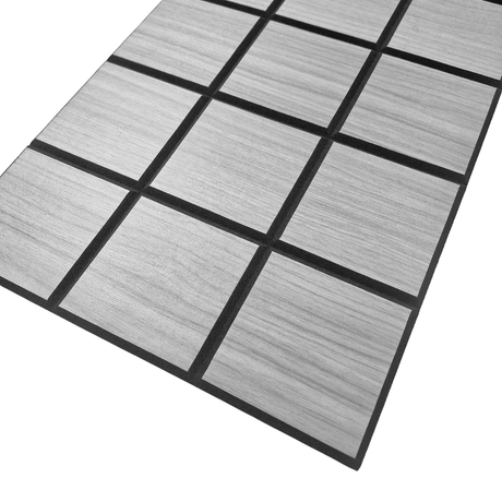 Superlightweight Grid- Self Adhesive Acoustic Wall Panels - 120cm x 30cm (4 pack) - Grey Oak
