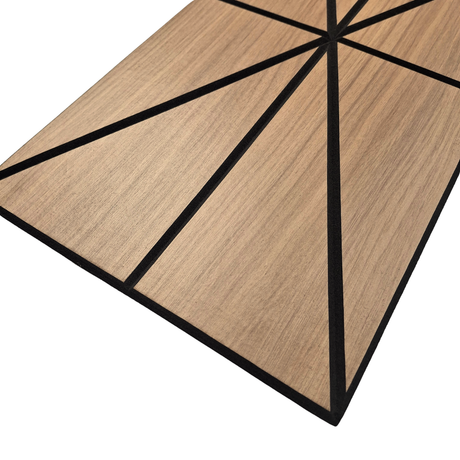 Superlightweight Harlequin - Self Adhesive Acoustic Wall Panels - 120cm x 30cm (4 pack) - Walnut