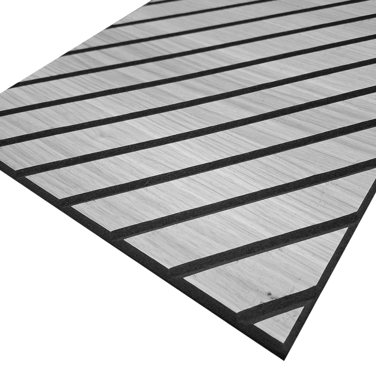 Superlightweight Herringbone - Self Adhesive Acoustic Wall Panels - 120cm x 30cm (4 pack) - Grey Oak
