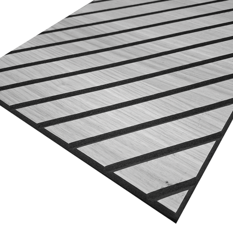 Superlightweight Herringbone - Self Adhesive Acoustic Wall Panels - 120cm x 30cm (4 pack) - Grey Oak