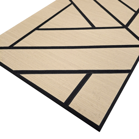 Superlightweight Lattice - Self Adhesive Acoustic Wall Panels- 120cm x 30cm (4 pack) - Premium Oak
