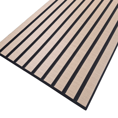 Superlightweight Slatted - Self Adhesive Acoustic Wall Panels - 120cm x 30cm (4 pack)