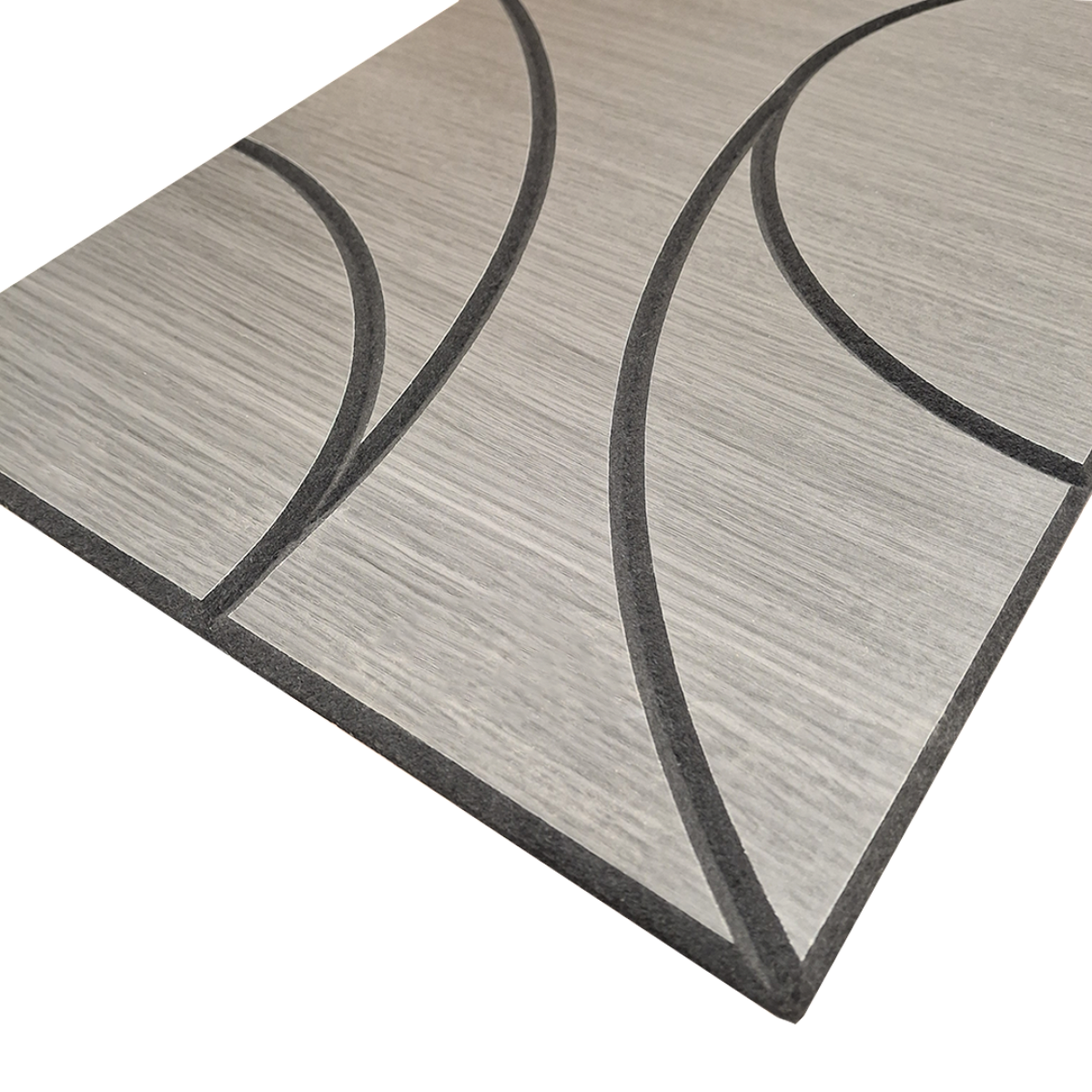 Superlightweight Spiral - Self Adhesive Acoustic Wall Panels - 120cm x 30cm (4 pack) - Grey Oak