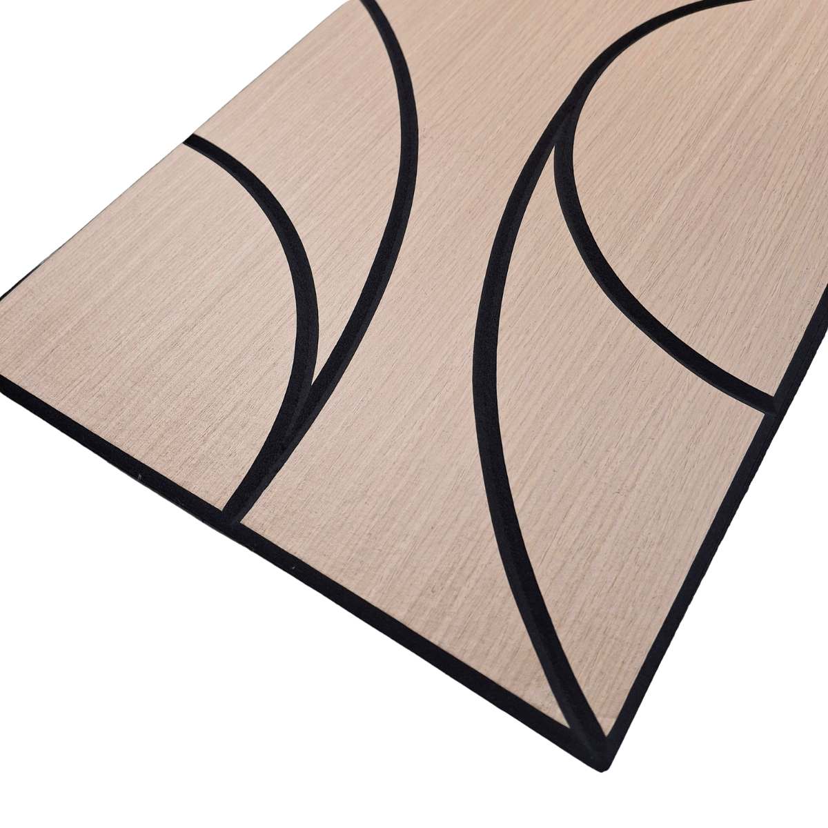 Superlightweight Spiral - Self Adhesive Acoustic Wall Panels - 120cm x 30cm (4 pack) - Premium Oak